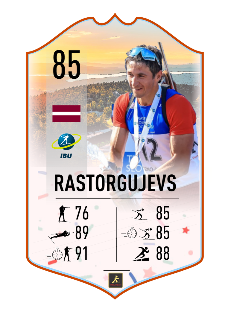 Andrejs Rastorgujevs - Summer Star - Winner of the men super sprint at IBU Summer World Championships 2023 - Biathlon Cards